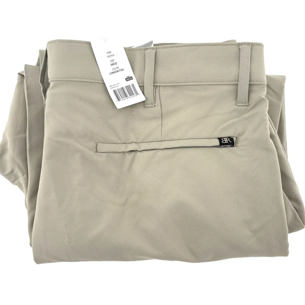 Banana Republic Mens Performance Pants 34x32 London Fog Beige NWT 1557516
